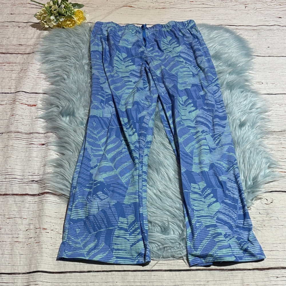 Vineyard Vines Kids Blue Green Patterned Lounge Pants sz L